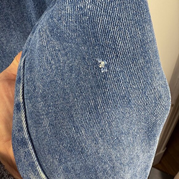 VTG Denim Jacket Western Preppy Jeans Pocket sz L Unisex - Picture 7 of 13